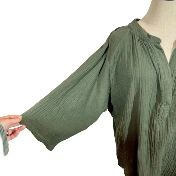 9seed Marrakech Cotton Gauze Dashiki Top Tunic Cover Up in Hunter PLEASE READ - Picture 8 of 14